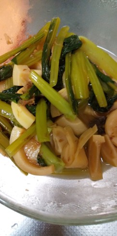 破竹と小松菜のおかか煮